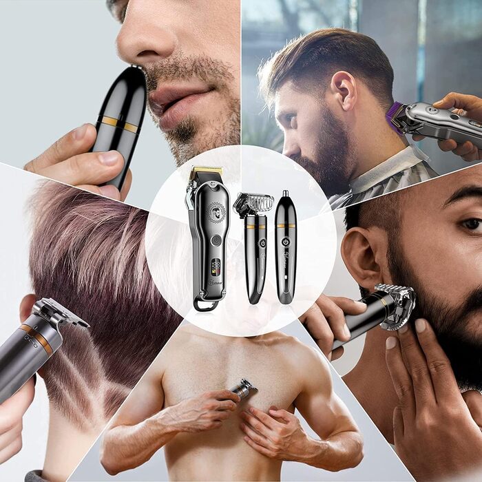 Тример для бороди Hatteker Hair Clipper Чоловічий Т-подібний тример з головкою Точний тример IPX7 водонепроникний