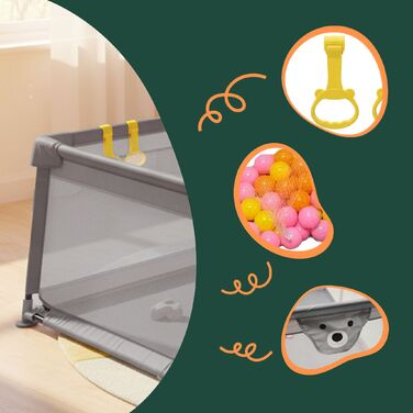 Дитячий манеж Relaxdays з 50 м'ячиками