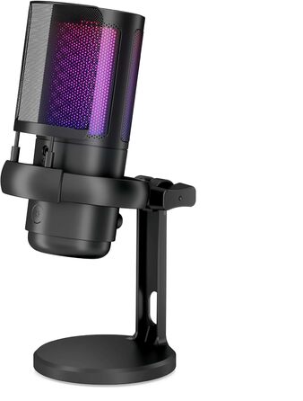 Мікрофон USB для геймінгу та стрімінгу з шумозаглушенням, конденсаторний, з регулюванням гучності та моніторингом, з кріпленням-боом-арм для Twitch, YouTube, Discord, PC, PS4, PS5