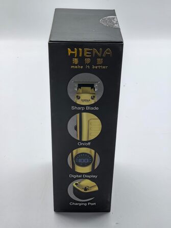 Набір машинок і тримерів для стрижки волосся HIENA PRO, 0 мм, USB, LED-дисплей, чорний