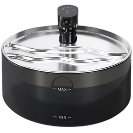 Джерело води для котів Katzenbrunnen 7L з тихою помпою, LED-підсвіткою, фільтром з активованого вугілля та нержавіючою сталлю (30,6 x 30,6 x 17,2 см)