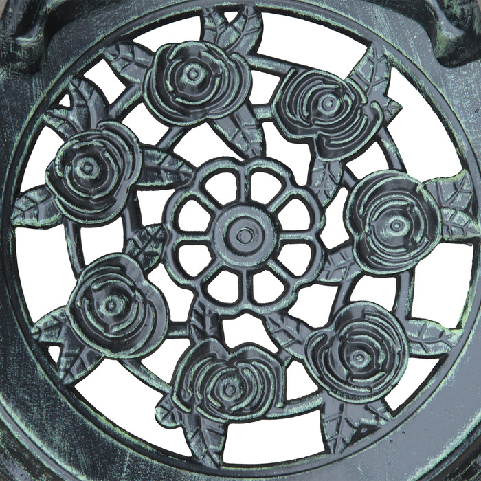 Набір садових меблів Bistroset на 2 особи: балконний набір з литого алюмінію, античний зелений