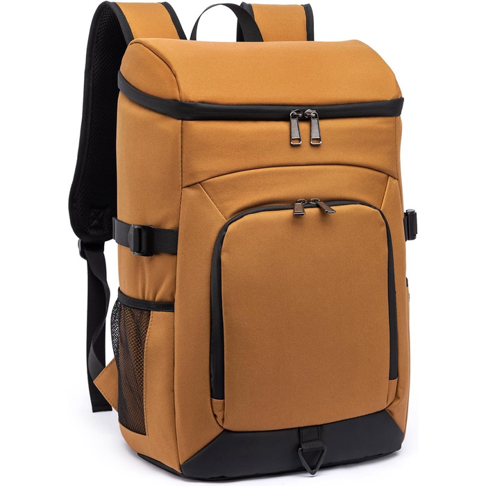 Рюкзак-холодильник Laripwit 54 літри, ізольований, з відділенням для холоду, коричневий - для пікніків, подорожей, кемпінгу, тактики, пляжу