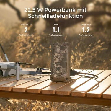 Електричний грієчка OCOOPA UT4 Extreme (камуфляж) 10000 mAh з Powerbank та ліхтариком