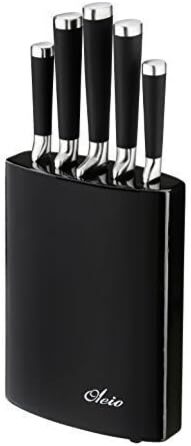 Набір ножів OLEIO PROFI SCHWARZ: 5 штук з дерев'яним підставкою, нержавіюча сталь
