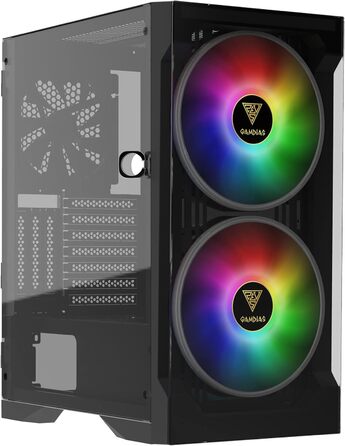 Ігровий корпус GAMDIAS Apollo E2 Elite, Mid-Tower ATX, загартоване скло, 3x 200 мм ARGB вентилятори, безінструментальна установка, підтримка плат до ATX