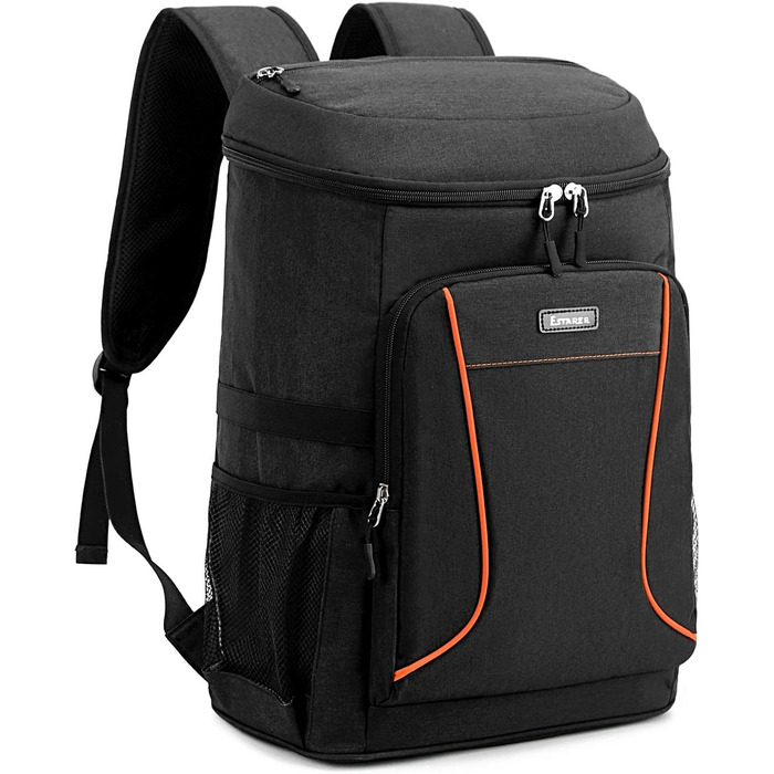 Рюкзак-холодильник Estarer 35L: водонепроникний, з відкривачем для пляшок, для кемпінгу, пікніків та пляжу (Чорний)