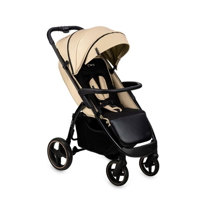 Дитячий візок-прогулянка MoMi Miya, бежевий (до 22 кг) – колеса EVA, повний комплект аксесуарів