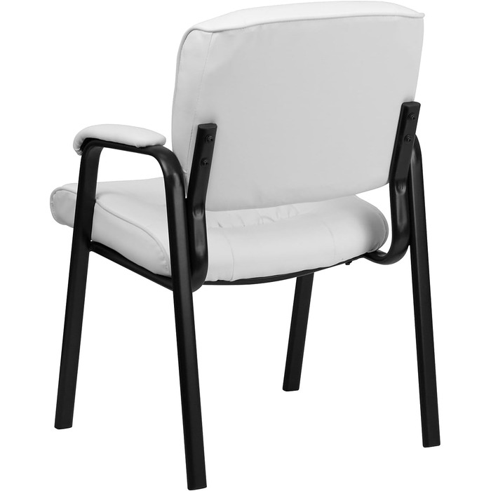 Крісло-табурет Haeger Flash Furniture з шкіри, з рамою з порошковим покриттям кольору титан-сірий, чорне (шкіра Weich/чорний каркас)