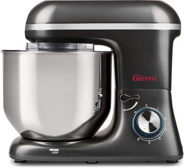 Кухонний комбайн Girmi IM46: 1800 Вт, 8 л, 6 швидкостей, чаша з нержавіючої сталі, пульс-режим, аксесуари