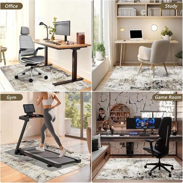 Килимок для підлоги під стілець для твердої підлоги Бохо, килимок для столу, килимок для офісного крісла (120x150 см, Тауп)