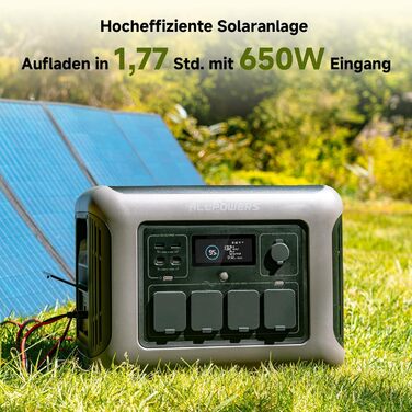 Power Station ALLPOWERS R1500: Портативна електростанція 1152Wh LiFePO4, 1800W, сонячний генератор, UltraFast зарядка, для дому, кемпінгу, подорожей