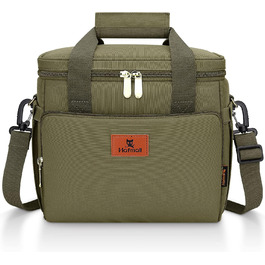 Ізольовані сумки для ланчу Hafmall, сумка для ланчу об'ємом 12 л з плечовим ременем, невелика сумка-холодильник для чоловіків і жінок, сучасна сумка для ланчу для роботи в дорозі (зелений)