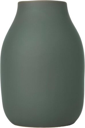 Ваза Blumus COLORA L з кераміки, Agave Green, ручної роботи, декоративна настільна ваза, 20x14x14 см