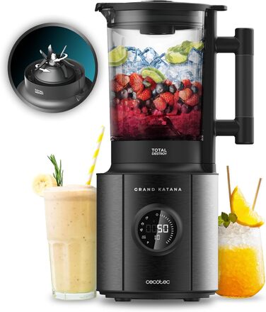 Стаціонарний блендер Cecotec Grand Katana 2700MAX Total Destroy Screen - 2700W, цифровий дисплей, 1,8 л, чорний