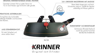 Підставка для різдвяної ялинки Krinner Comfort Grip S 3 л 34 см зелена