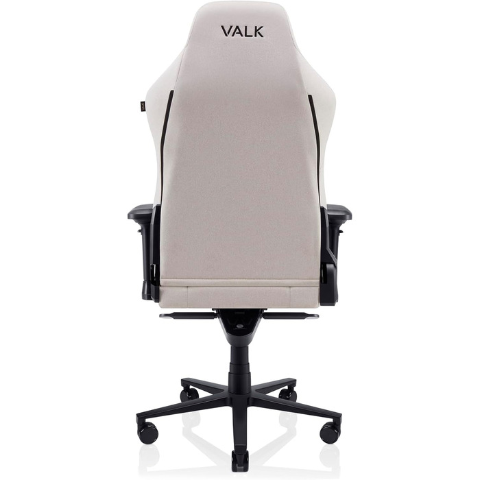Крісло геймерське VALK Freya з підлокітниками 4D, регулюванням спинки 160°, м'яким сидінням з Memory Foam та міцною алюмінієвою основою (білий перламутр, тканина)