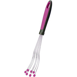 Пластинчастий віночок Kochblume/нержавіюча сталь/силікон/можна мити в посудомийній машині/без вмісту BPA/260C термостійкість/довжина 30 см/ручка 13,5 см/22098 (рожевий)