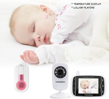 Радіоняня HelloBaby HB32 з камерою та екраном 3.2