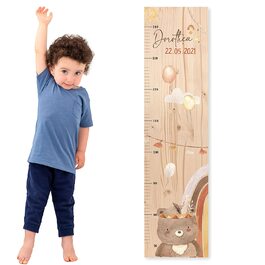 Дитяча планка в стилі бохо єдиноріг з дерев'яним ім'ям для дитячої кімнати з милими мотивами планка (дерев'яний ведмідь в стилі бохо)
