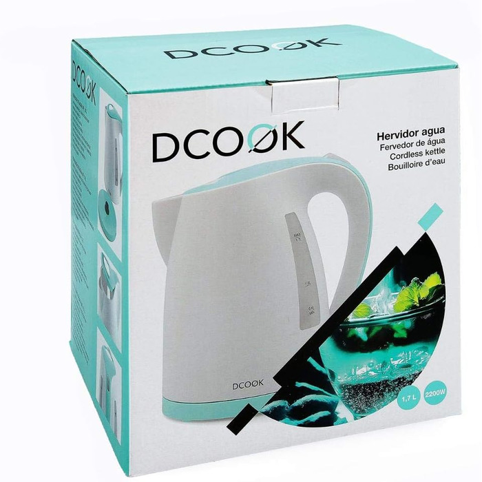 Чайник DCook 1,7 л, нержавіюча сталь, чорний, Estndar