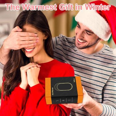 Електричний грілка для рук USB, повербанк 5200mAh, портативний, багаторазовий, для жінок та чоловіків, чорний та білий (рожевий та білий)