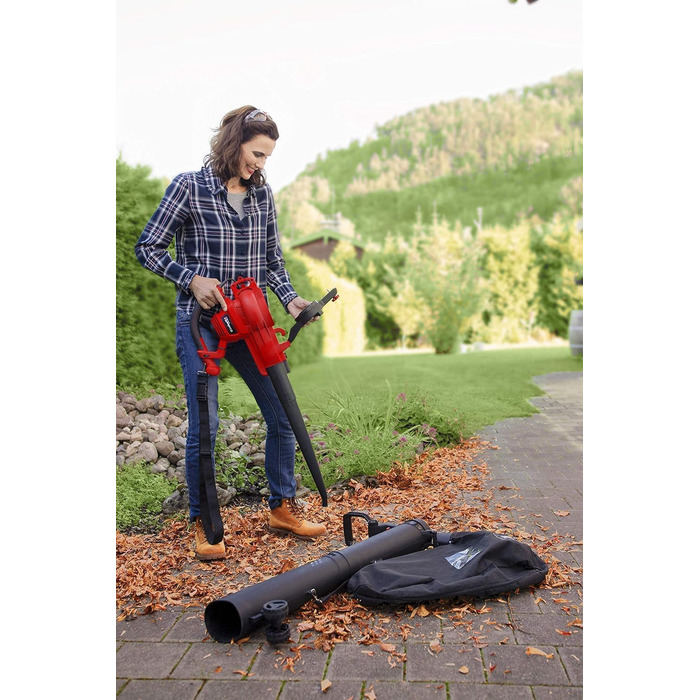 Електричний листозбірник Einhell GC-EL 3000 E з колесами, 3000 Вт, 45 л, Saug-/Blasфункція