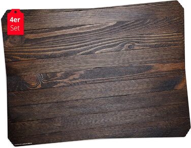 Набір килимків на стіл | 4 шт. з дерева (вініл) - антиковзаючі, без BPA - Made in Germany