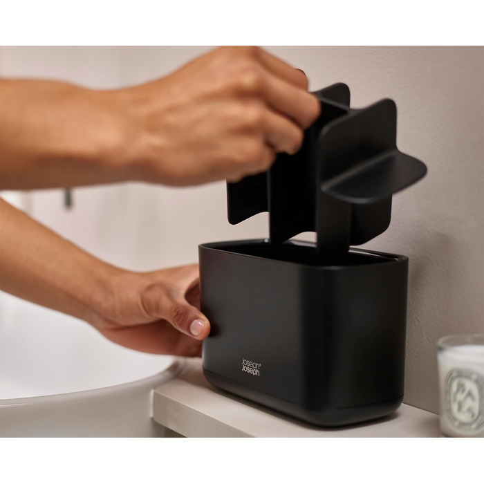 Набір для ванної Joseph Joseph Bathroom Beauties: миска, тримач для зубних щіток, дозатор мила, нержавіюча сталь, чорний