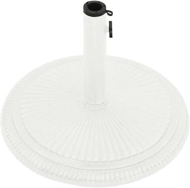 Підставка для парасольки від сонця, чавунна, біла 45x45x30 см - vidaXL