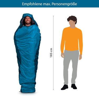 Спальний мішок KeenFlex 3-4 сезони, від +7.2°C до -23.4°C, 1500г/2150г, для літа й зими, для туризму, машинне прання