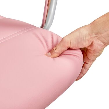 Крісло офісне Yaheetech ергономічне з підлокітниками, для дому та офісу, на коліщатках, рожеве