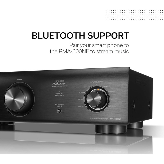 Підсилювач Denon PMA-600NE 70 Вт/канал, Bluetooth, чорний