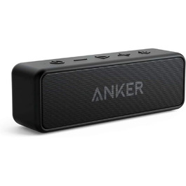 Портативна Bluetooth колонка Anker SoundCore 2 - потужний звук, глибокий бас, 24 години роботи, водонепроникність IPX7, для iPhone, Galaxy та інших пристроїв (Чорний)