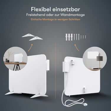 Інфрачервовий обігрівач BR Bringer 450W з Wi-Fi, термостатом та пультом, для дому та офісу (білий)