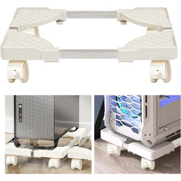 Підставка для комп'ютера SPORWAY: регульована платформа з роликами, під стіл, для корпусу ПК (біла)