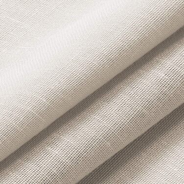 Штори Tenger Home Linen Voile, напівпрозорі, комплект з 2 шт. , колір льону, 120x120 см