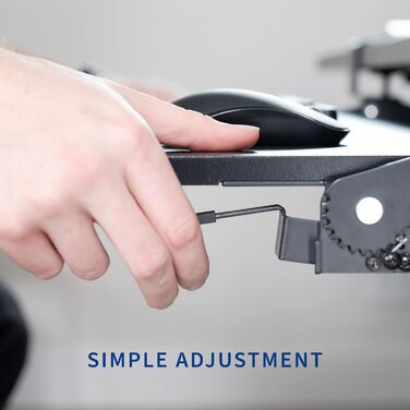 Підставка для клавіатури та миші VIVO MOUNT-KB08V, 68x28 см, регульована висота, з ящиком для клавіатури, чорна