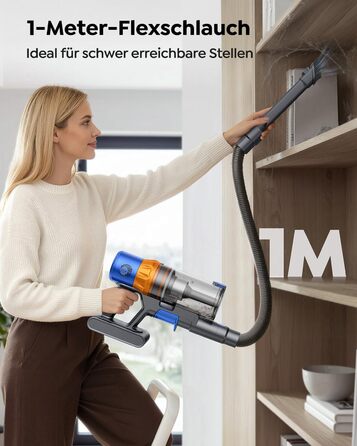 Акумуляторний пилосос SunSare бездротовий 600W 50000Pa 65хв з насадкою 1м, аромафункцією, гнучким шлангом, тримачем для зарядки, автоматичним режимом для підлоги, килимів, шерсті тварин