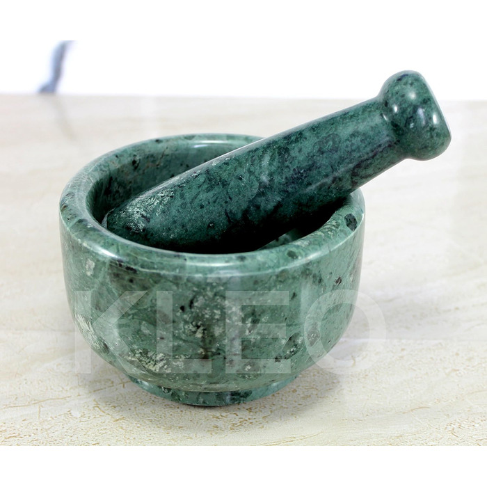 Набір ступки та пестика з натурального мармуру KLEO (15,2 см) - білий, для спецій, ліків, картопляного пюре