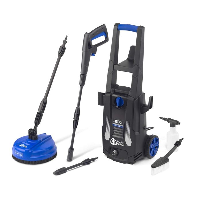 AR Blue Clean мийка високого тиску e-4 TWINFLOW D з Dualtech System та Power Brush (2500 Вт, 810 л/год) (125 бар - 420 л/год) з насадкою для миття поверхонь та щіткою