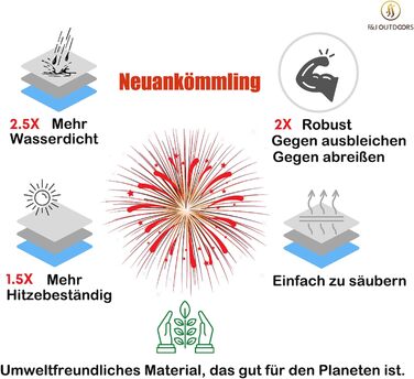 Захисний чохол для саудового дивану F&J Outdoors, водонепроникний, UV-стійкий, сірий, 208x99x89/61 см