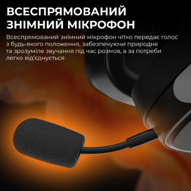 Бездротова ігрова гарнітура Ajazz AHM09 MAX Black Gray Yellow (AHM09-MAX-BGY)