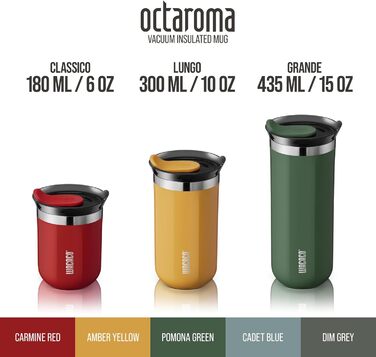WACACO Octaroma Lungo: вакуумний термос для кави, 300 мл, жовтий