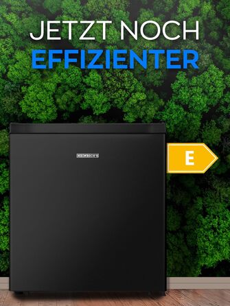 Міні-барний холодильник HEINRICHS 45 л компактний, тихий 39 дБ, з відсіком для охолодження, для офісу та вулиці (чорний)
