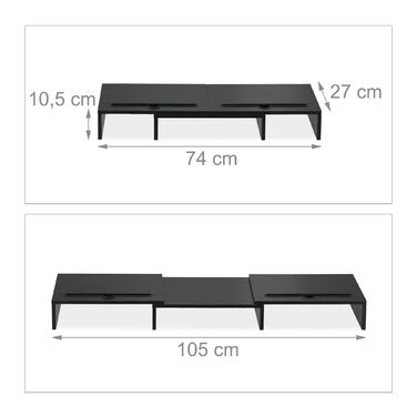 Підставка для моніторів Relaxdays на 2 монітори