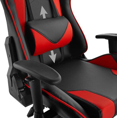Ігрове крісло TecTake чорно-червоне