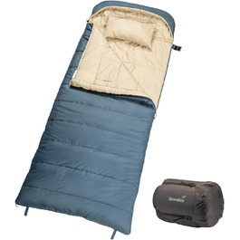 Спальний мішок Skandika Oppdal Спальний мішок ковдровий для дорослих, 3 сезони, компактний, легкий, прямокутний до 7 C, 230 90 см На свіжому повітрі, Кемпінг, Піші прогулянки