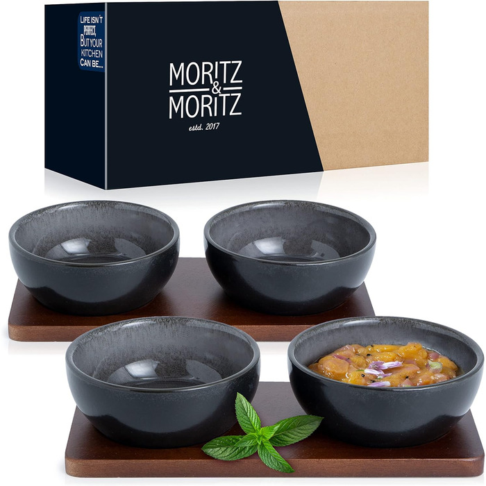 Набір посуду Moritz & Moritz VIDA з 18 предметів Елегантний набір тарілок на 6 персон з високоякісного порцелянового посуду, що складається з 6 обідніх тарілок, 6 десертних тарілок, 6 супових тарілок (4 маленькі миски для занурення)
