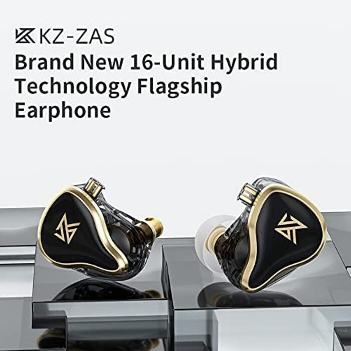 Внутрішньоканальний монітор LINSOUL KZ ZAS 7BA1DD, HiFi Bass, Ігрові навушники, Hybrid IEM, знімний кабель